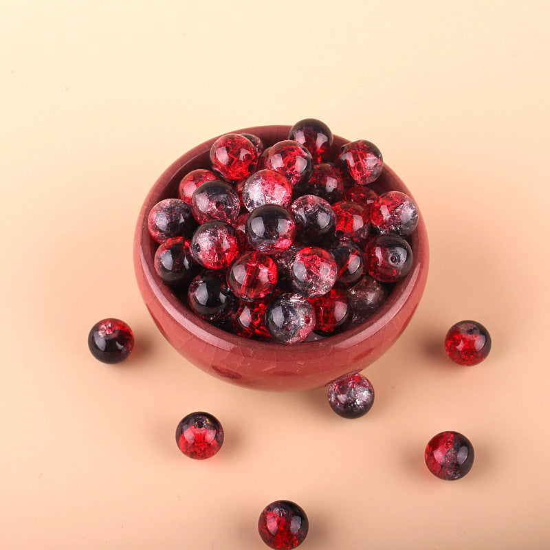 Cuentas de vidrio antiguas de gradiente de dos colores al por mayor de 50 piezas